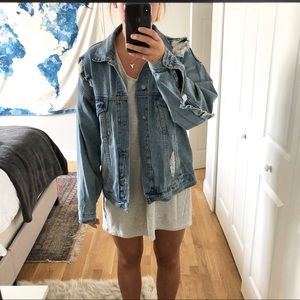 Carmar Oversized Distressed Demin Jacket